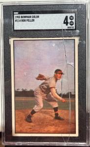 1953 Bowman Bob Feller #114 Baseball Card