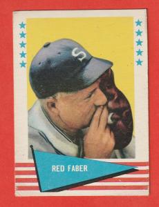 1961 Fleer Red Faber Baseball Card #72
