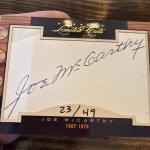 2011 Donruss Limited Cuts Joe McCarthy Auto /49