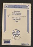 1992 Aiwa Yankees Hall Of Fame Stan Coveleski Card