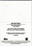 2025 Topps Archives Don Mattingly Autograph Card