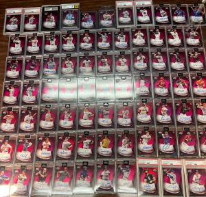 2022 Topps Chrome Black RED /5 Auto Set Break