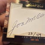 2011 Donruss Limited Cuts Joe McCarthy Auto /49
