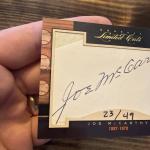 2011 Donruss Limited Cuts Joe McCarthy Auto /49