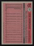 1981 Joe Morgan Topps Traded #807 Card