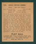 1940 Play Ball Colonel Combs Baseball Card #124