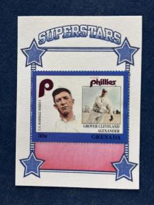 1988 Grenada Baseball Stamps Grover Cleveland Alexander