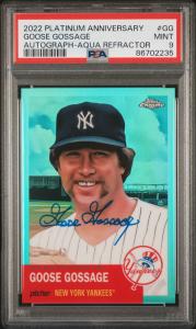 Goose Gossage 2022 Topps Chrome Aqua Refractor