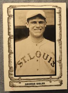 1983 Cramer George Sisler Baseball Legends Card