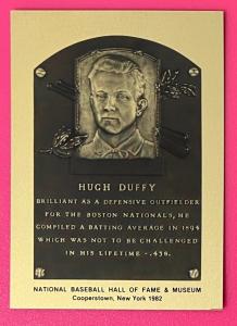 Hugh Duffy 1982 Hall of Fame Plaque Card