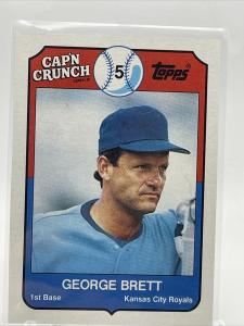 1989 Topps Cap’n Crunch George Brett Baseball Card