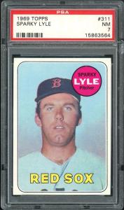 1969 Topps Sparky Lyle Rookie Card PSA 7