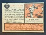 1962 Topps Duke Snider #500 Card - Dodgers