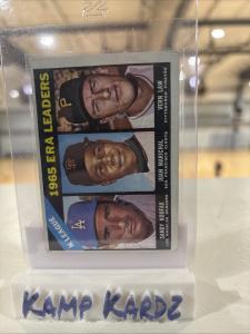 1966 Topps League Leaders Koufax Marichal Law #221