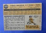 1960 Topps Yogi Berra Baseball Card #480