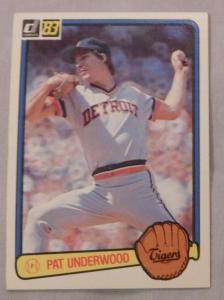 1983 Donruss Detroit Tigers Baseball Card Selection