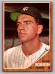 1962 Topps Bobby Richardson Yankees Card