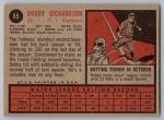 1962 Topps Bobby Richardson Yankees Card