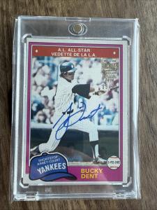2016 Topps Archives Bucky Dent Yankees Auto Card