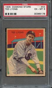 1935 Diamond Stars #43 Ted Lyons PSA 6