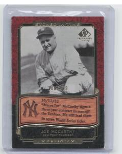 2003 SP Legendary Cuts Joe McCarthy #ET-JM 400/400