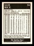 1991 Conlon Collection Sam Rice Card #54