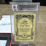 Ty Cobb Autographed Smoking Jacket Patch Card