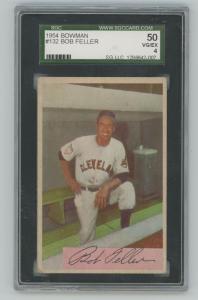 Bob Feller 1954 Bowman Card #132 Cleveland Indians