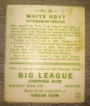 1933 Waite Hoyt Goudey Baseball Card #60