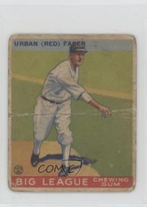 1933 Goudey Red Faber HOF Baseball Card