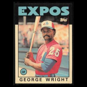 George Wright 1986 Tiffany Topps Baseball Card