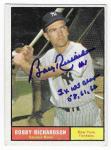 BOBBY RICHARDSON 1961 TOPPS AUTOGRAPHED SIGNED # 180 NEW YORK YANKEES