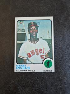 MICKEY RIVERS 1973 TOPPS BASEBALL CARD #597 CALIFORNIA ANGELS