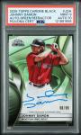 2025 TOPPS CHROME BLACK AUTOS GREEN REFRACTOR JOHNNY DAMON 60/99 PSA 9 AUTO 10