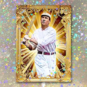 Tris Speaker Holographic Golden Icon Art Card 02/10 Starpop Signed Short Print