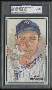 JOE DIMAGGIO MINT 9 PSA/DNA SIGNED PEREZ STEELE Auto Historic Autograph