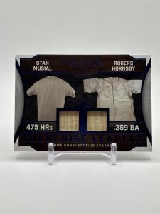 Stan Musial / Rogers Hornsby 2025 Leaf Franchise Leaders Dual Game Used Bat /15