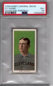 T206 Cy Young Green Portrait Card PSA 3.5