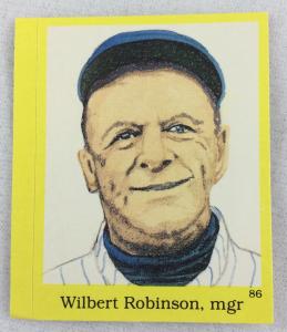 MLB 1989 Little Simon Hall of Fame Sticker Card - Wilbert Robinson