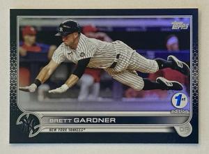 Brett Gardner BLACK /25 - 2022 Topps Series 1 - 1st Edition New York Yankees #49