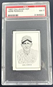 1950 Callahan HOF Herb Pennock - PSA 7 NM (A's/Red Sox/Yankees)