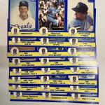 George Brett KC Royals 1984 STAR Co. MLB Baseball Uncut Panel 24 Card Sealed Set