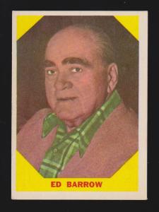 ED BARROW yankees 1960 FLEER #23 VERY GOOD