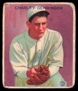 1933 Goudey Big League Chewing Gum - R319 Charlie Gehringer #222 POOR CENTERED