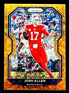 Josh Allen 2020 Panini Prizm Orange Disco Prizm Parallel Buffalo Bills #1
