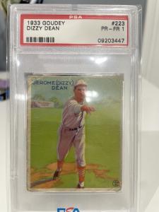 1933 Goudey #223 Dizzy Dean PSA 1 HOF Rookie Rc St. Louis Cardinals Grail Card