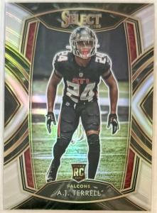 A.J. Terrell 2020 Panini Select Silver Prizm Rookie RC Atlanta Falcons 