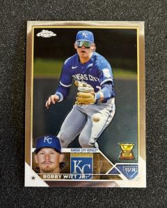 2023 Topps Chrome #176 Bobby Witt Jr. Kansas City Royals Gold Cup Rookie RC