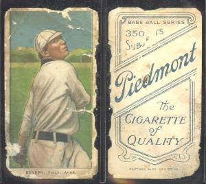 T206 Chief Bender treees HOF ~~ PR condition ~~ Piedmont 350 back