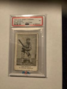1922 E121 American Caramel Ray Schalk PSA 1